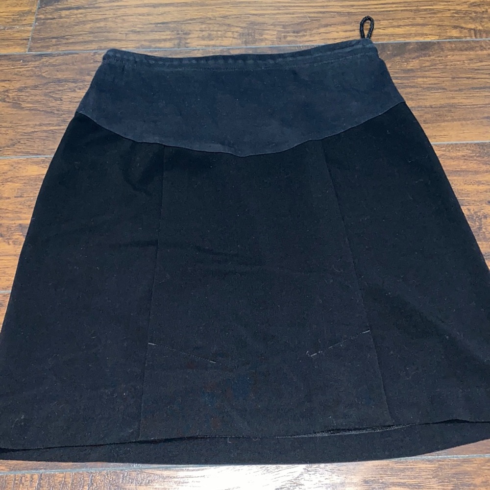 Maternity black pull on skirt S
